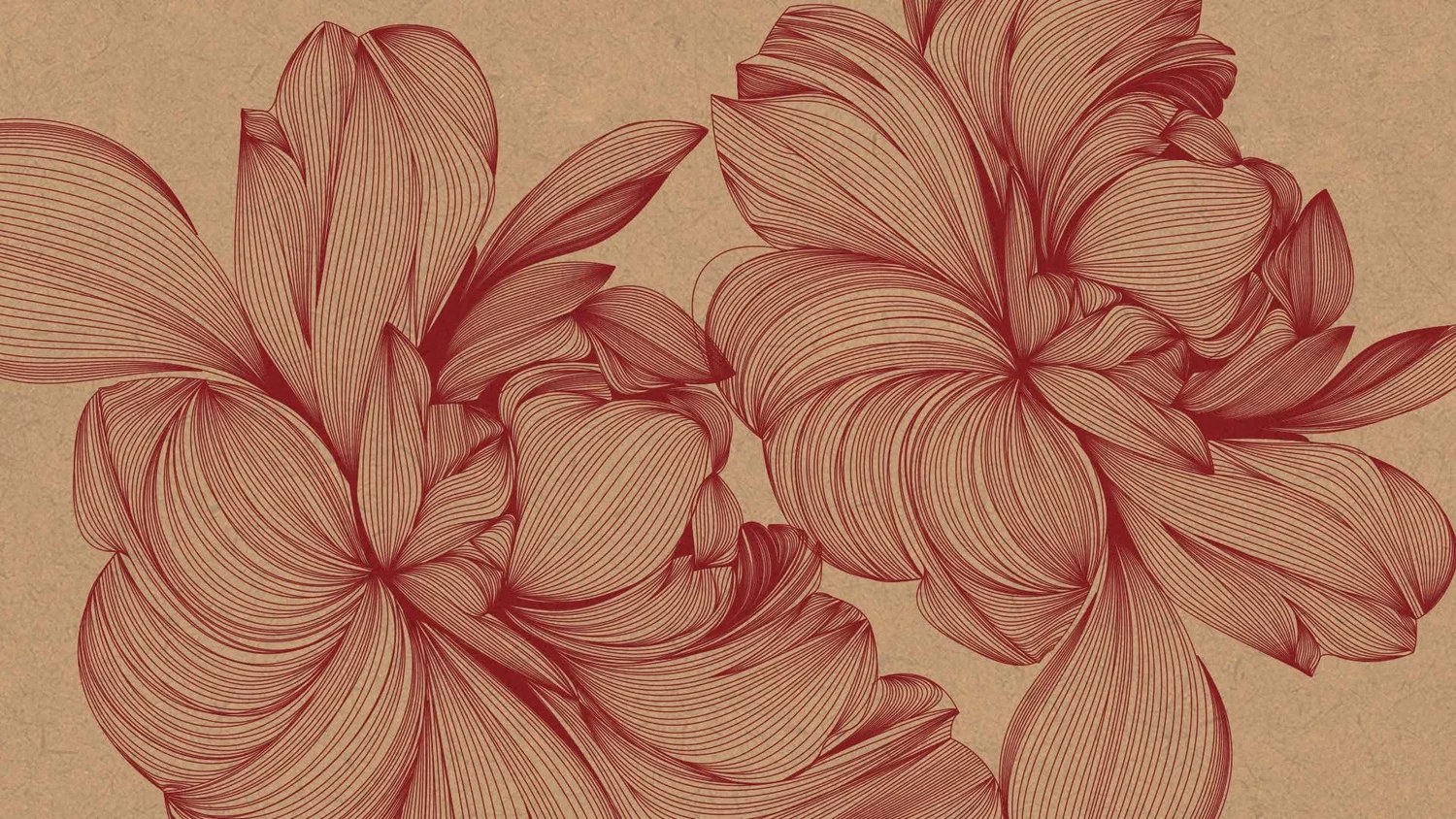 Black Fish detailed red line illustrations of fish forming a decorative pattern on a kraft background.